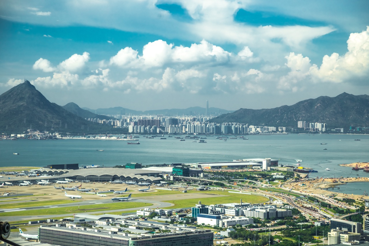 Airport with Hong Kong in the Background