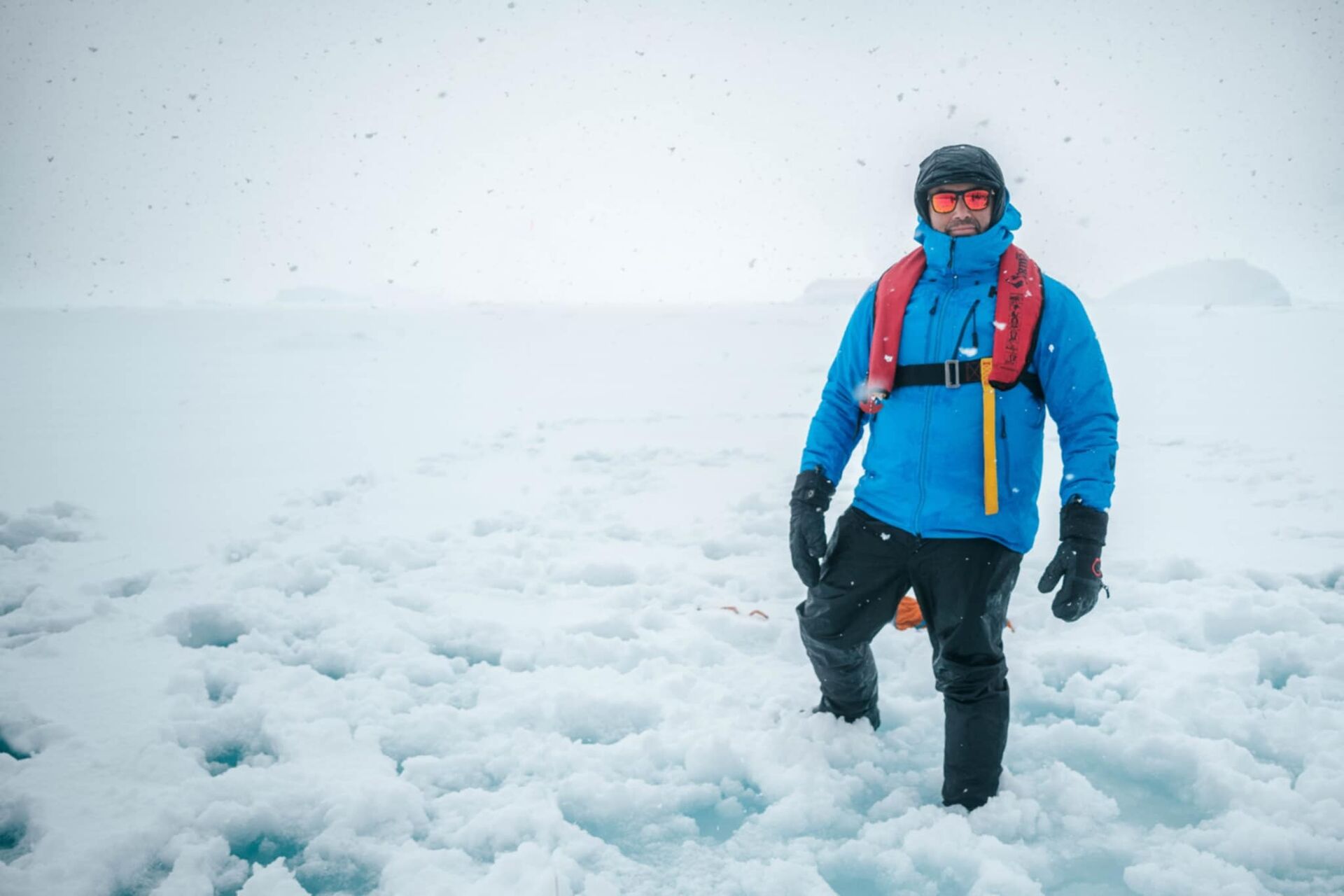 Jeff on sea ice.