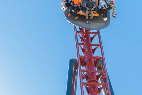 Georgia Gold Rusher is a first-of-its-kind attraction, featuring free-spinning seating that deliver a different experience with each ride.