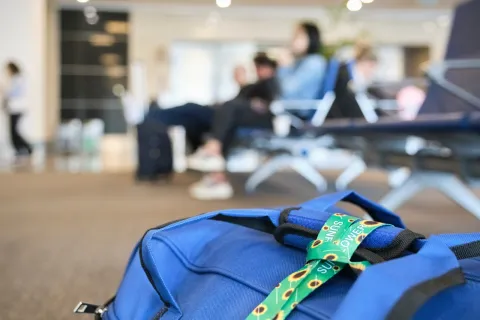 Lanyard of sunflowers, symbol of people with invisible or hidden disabilities.
