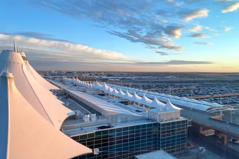 Out Side view of  the Denver International Airport