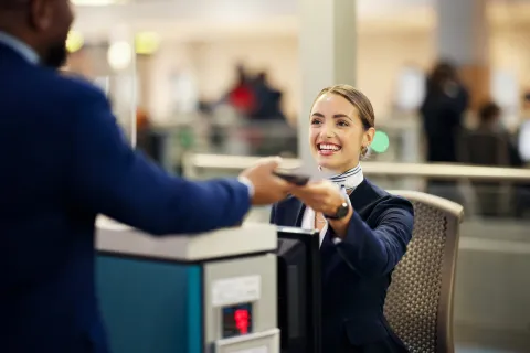Airport counter