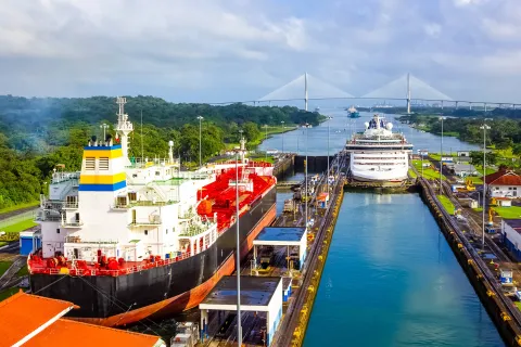 Panama Canal from cruise ship