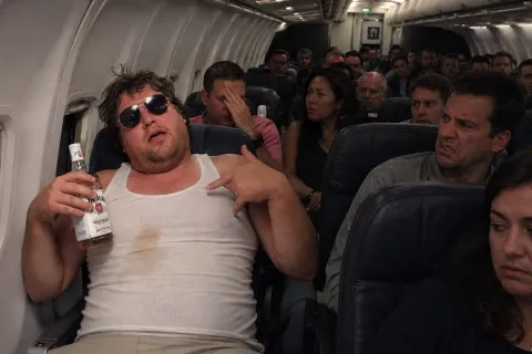 Drunkard on a plane