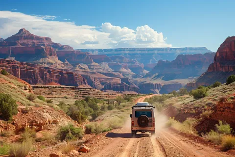 National park offroading truck