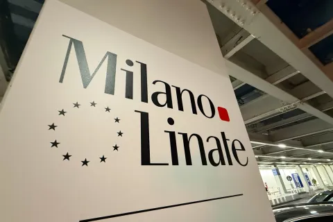 Milano Linate airport in Milan Italy