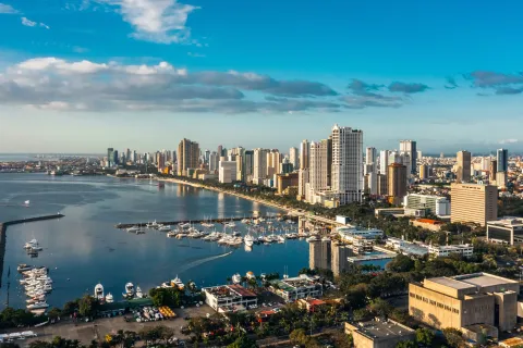 Cityscape of Manila the capital of the Philippines