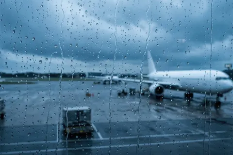 storm at airport