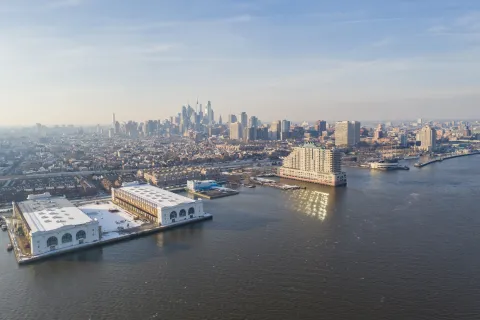 Aerial photo Delaware River and Philadelphia PA
