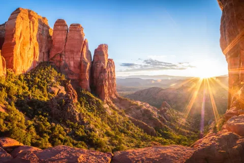 sunset in Sedona