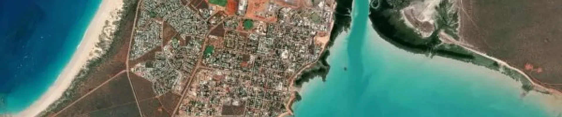 Satellite view of Broome, Western Australia