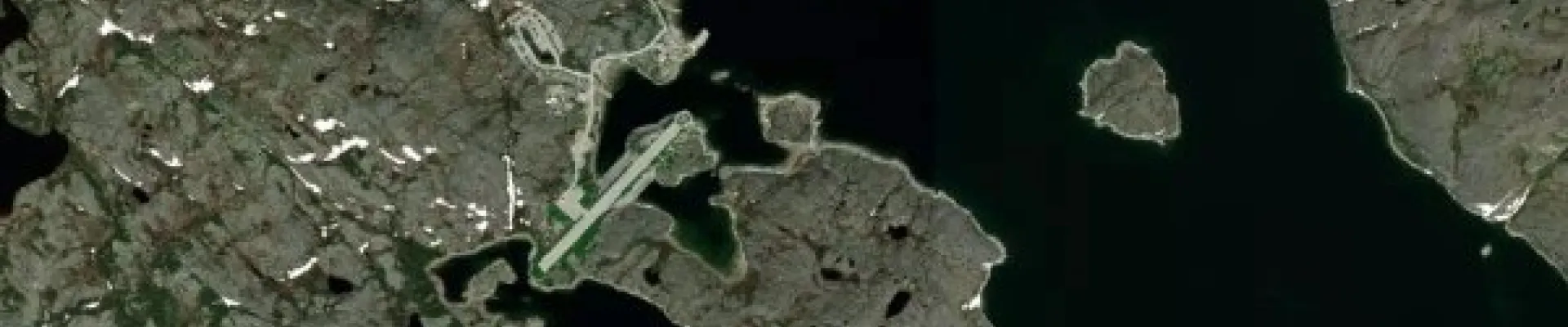 Satellite view of Hopedale, Newfoundland and Labrador