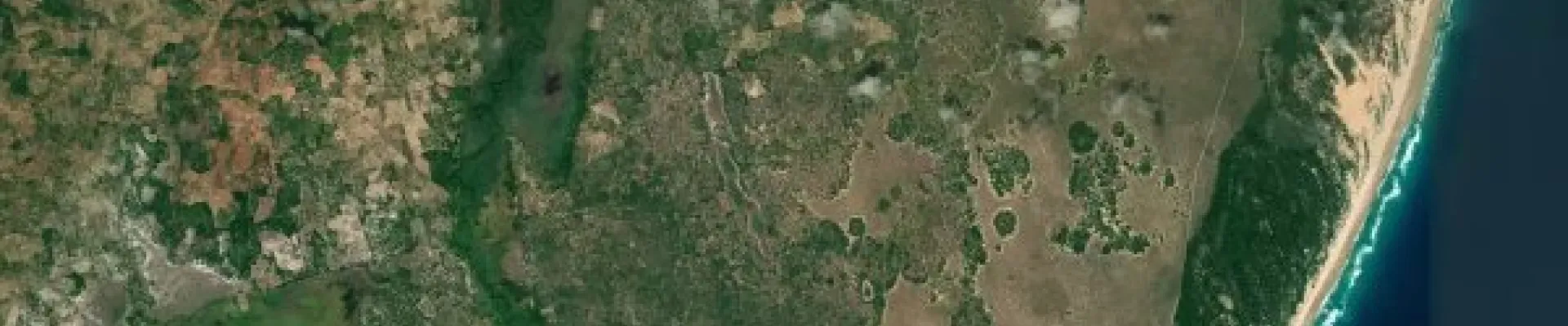 Satellite view of Pomene National Reserve