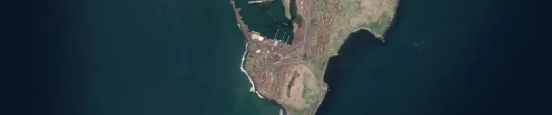 Satellite view of Saint Paul Island, Alaska