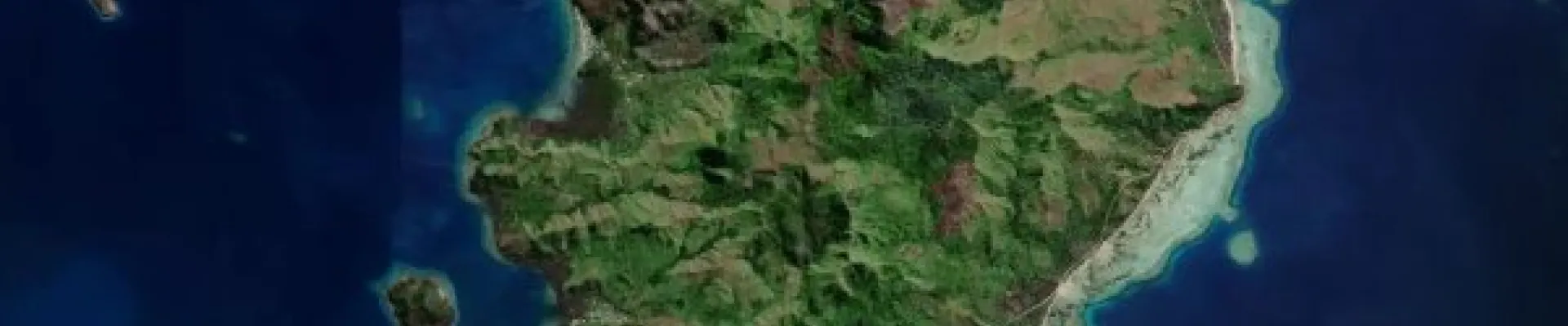 Satellite view of Vanua Balavu, Lau Islands