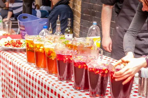 Pitchers of Punch made with unknown Alcohol