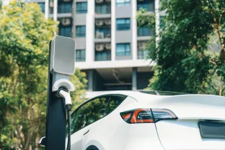 Tesla Charging at Hotel EV Charger