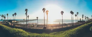 Amtrak Pacific Surfliner stop in San Clemente, CA