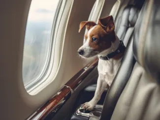 Dog on jet