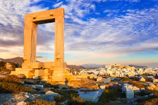 Antique Potara gates on the Greek Island Naxos