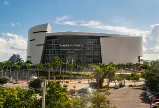 American Airlines arena in Miami city center