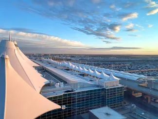 Out Side view of  the Denver International Airport