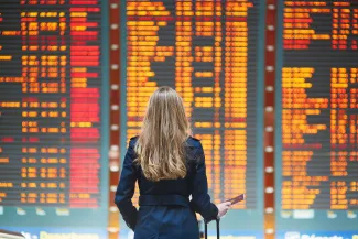 Traveler airport delay