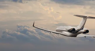Private charter jet evacuation flight