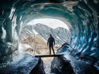 Iceland ice cave