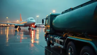 Airline refueling truck