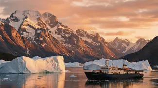 Expedition Ship Antarctic Fjord