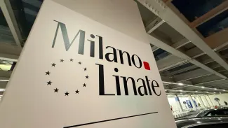Milano Linate airport in Milan Italy