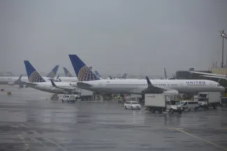 United Ground Stop Chicago bad weather