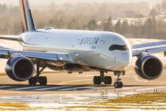 Vilnius Lithuania 2023-02-15 Reg: N508DN, DELTA AIR LINES, AIRBUS A350-900