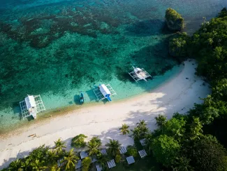 amun ini philippines scuba dive resort form the air by drone