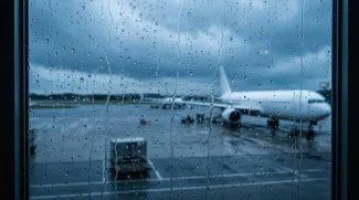 storm at airport