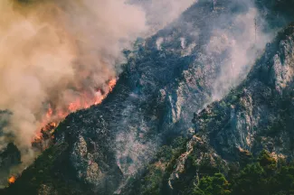 Mountains on fire Amalfi's coast