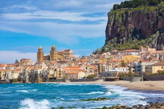 Beautiful cityscape and harbor of Messina, Sicily, Italy