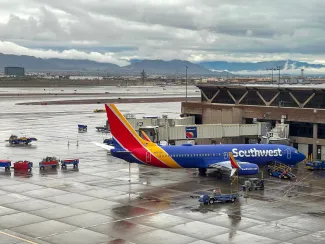 Plaine of Southwest airlines at the airport Phoenix