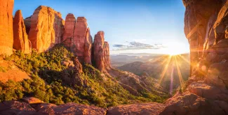 sunset in Sedona