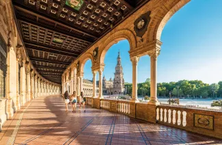 Plaza de Espana square in Seville, Spain.