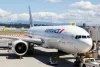 Air France plane being serviced on the tarmac 