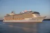 Anthem of the Seas cruise ship on voyage from port of Southampton. Huge Royal Caribbean passenger cruise vessel