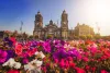 Mexico flowers and church