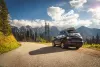 car for traveling with a mountain road