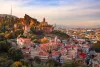 Beautiful sunset view of Old Tbilisi from the hill