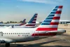 Charlotte, North Carolina - July 4, 2025: Multiple American Airlines aircraft parked at Charlotte Douglas International Airport