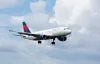 MIAMI, USA - September 11, 2016: A Delta Air Lines A320 aircraft landing at the Miami International Airport.
