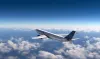 AirBus A330 United Airlines flying over the clouds