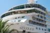 cruise ship Silver Ray docked in port of Kotor, Montenegro.